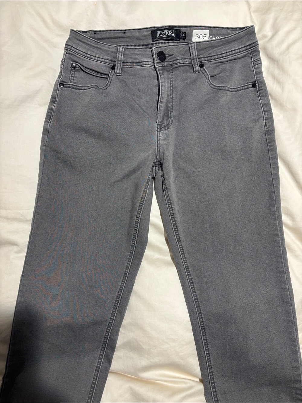 Ezekiel Charcoal Gray Slim Jeans